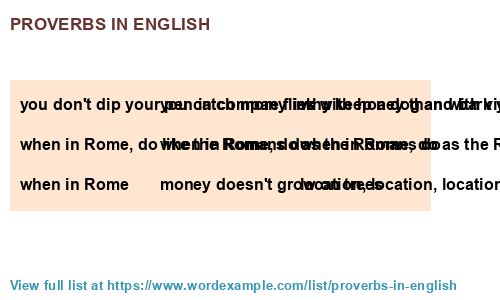 Proverbs In English 500 Results